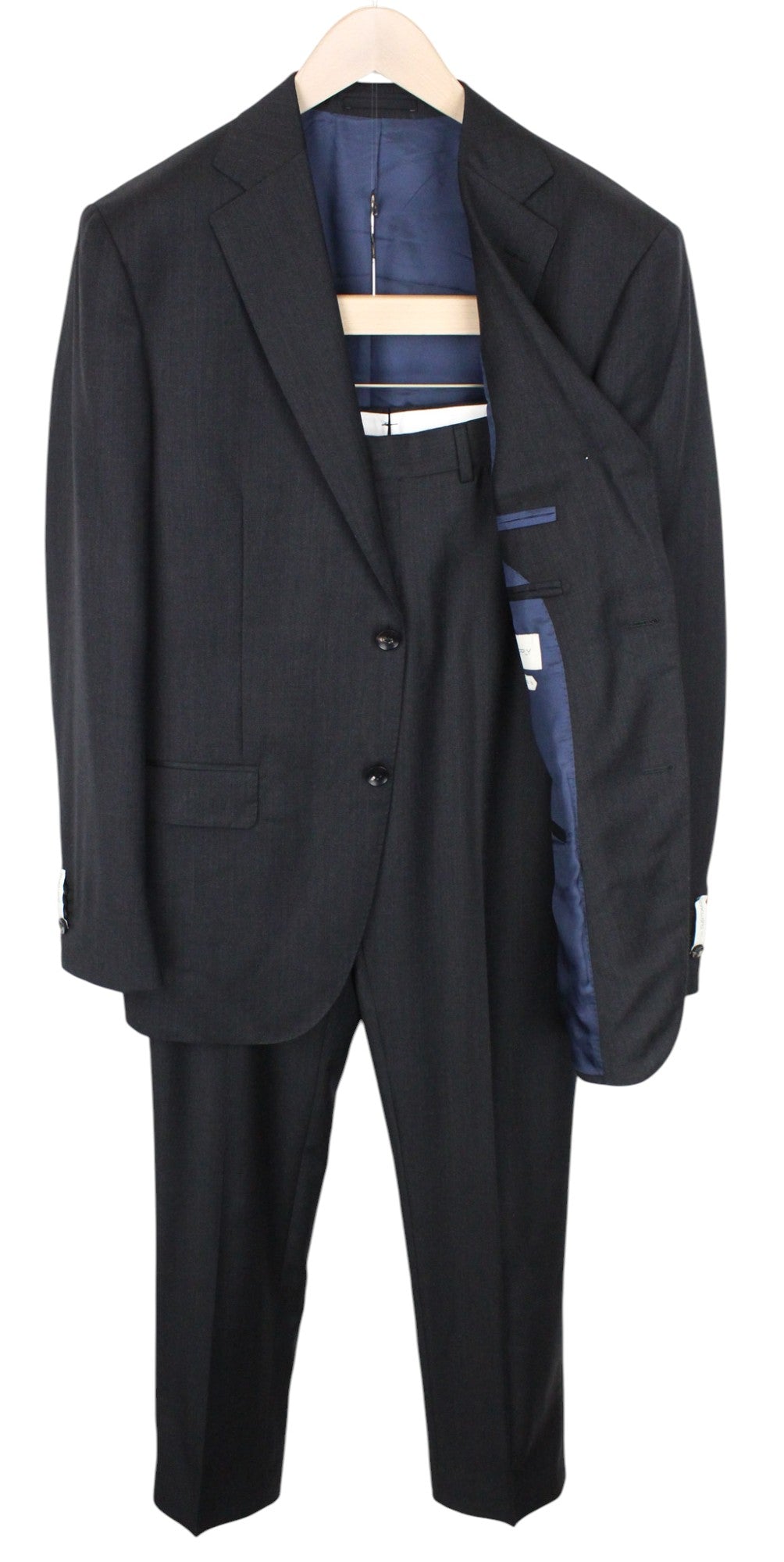 SUITSUPPLY Napoli Men's UK38L Grey Super 110's Wool 2Pc Suit Classic Fit