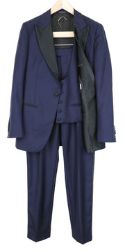 SUITSUPPLY Lazio Tuxedo Men's Suit UK36R Slim Fit Navy Super 130's Wool 3-Piece