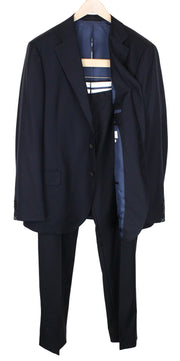 SUITSUPPLY Lazio Blueline Men's Suit UK52L Classic Navy Blue Wool 2-Piece