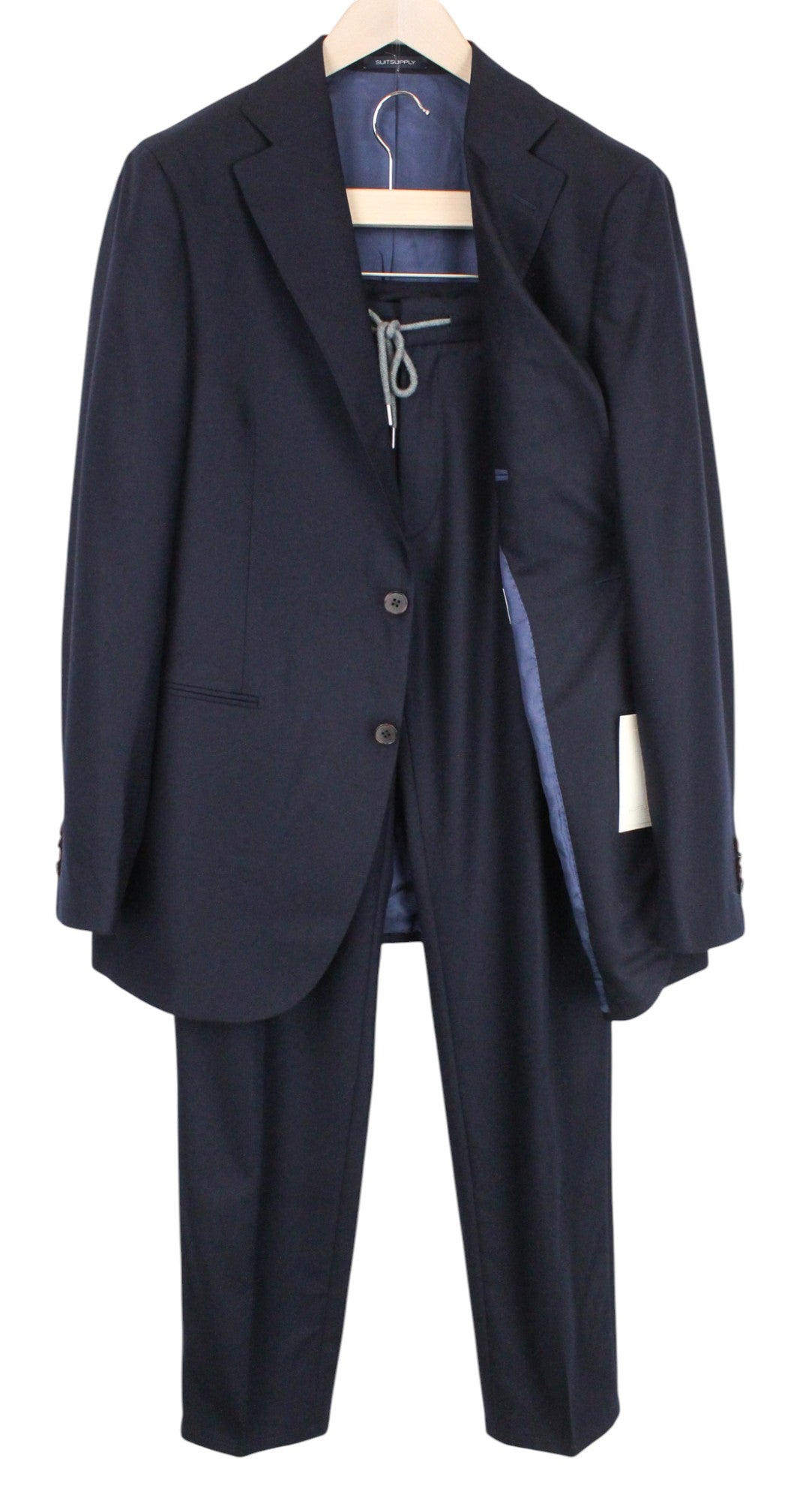 SUITSUPPLY La Spalla Men's Suit UK42R Navy Wool Two-Piece One Button Front