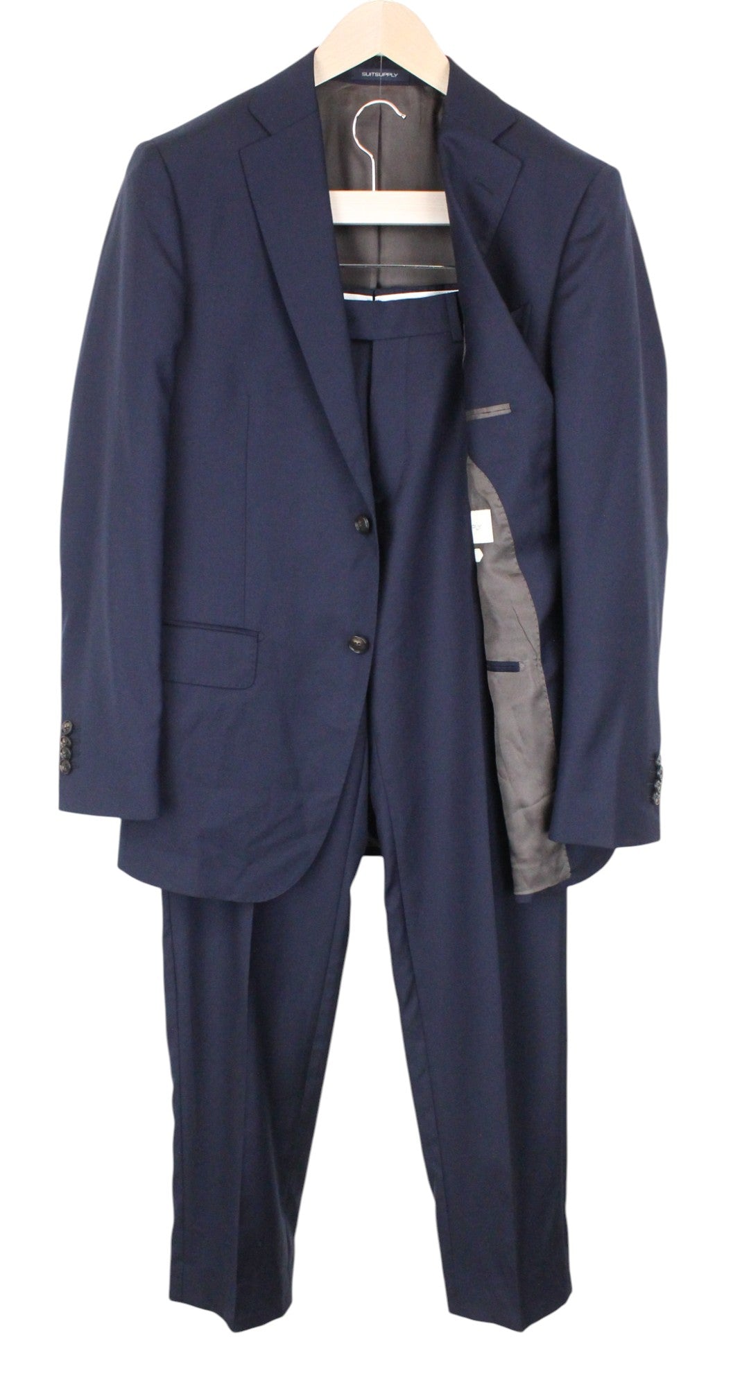 SUITSUPPLY Napoli Men's UK36R Blue Classic Pure Wool Single-Breasted 2 Piece