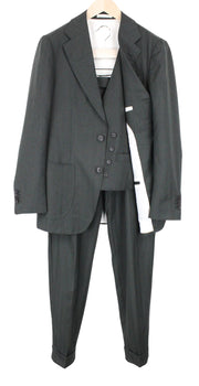 SUITSUPPLY Havana Tulip Men's UK38R Green Pure Wool Super 130's Slim 3 Piece