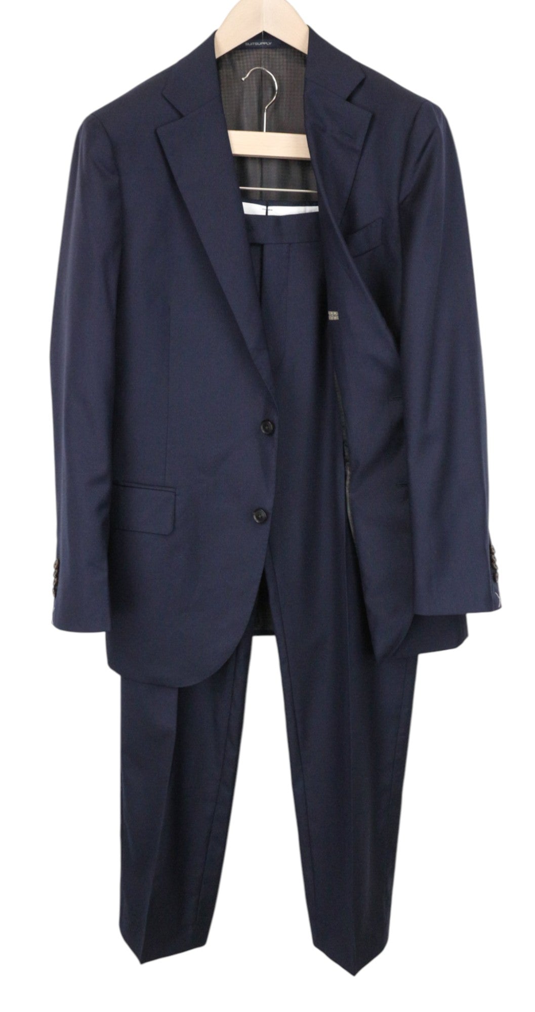 SUITSUPPLY La Spalla Men's Suit UK44R Pure Wool Navy Blue Two Piece Single