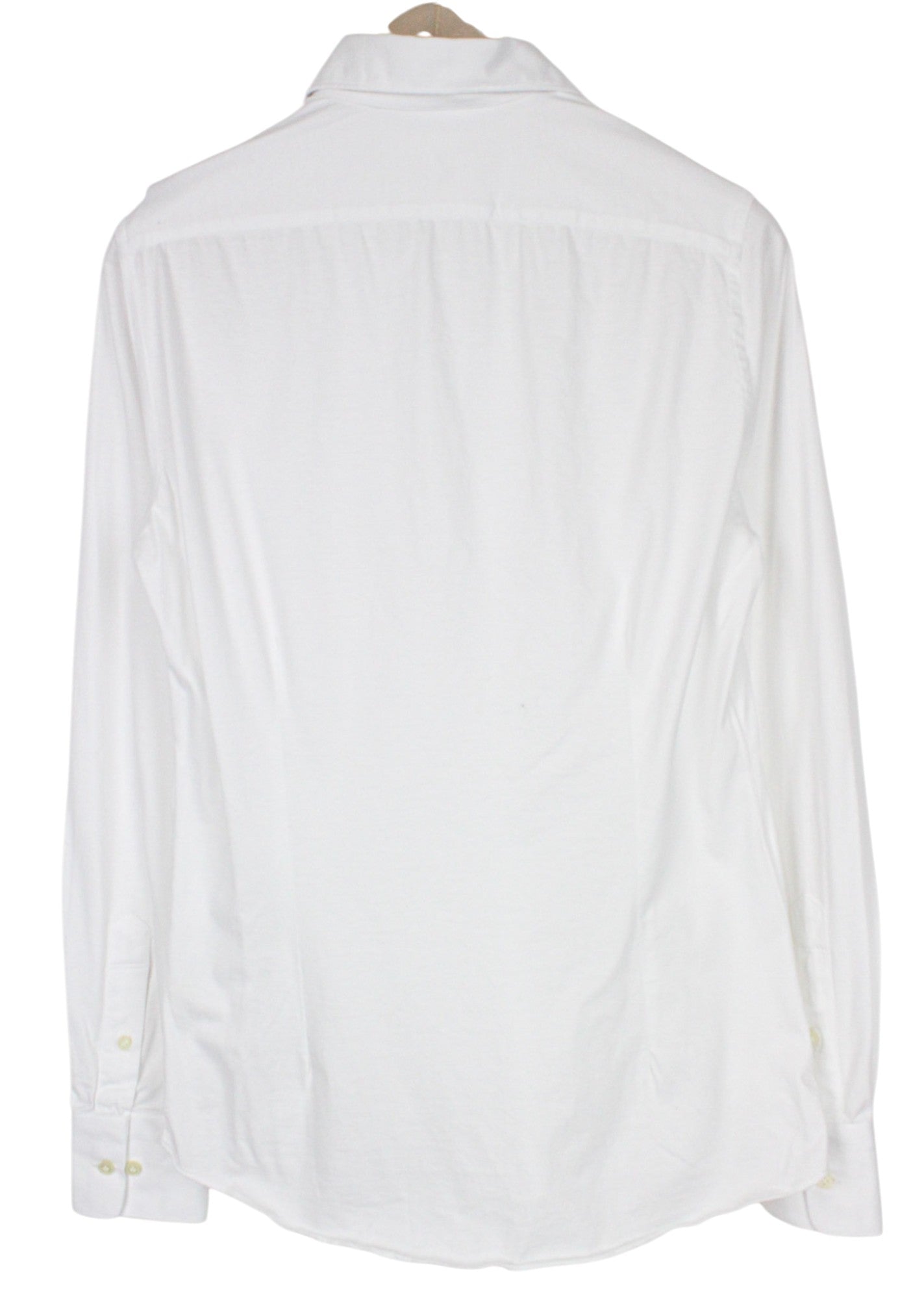 SUITSUPPLY Men's Spread T-Shirt 37/14.5 Extra Slim Fit Polo White Cotton