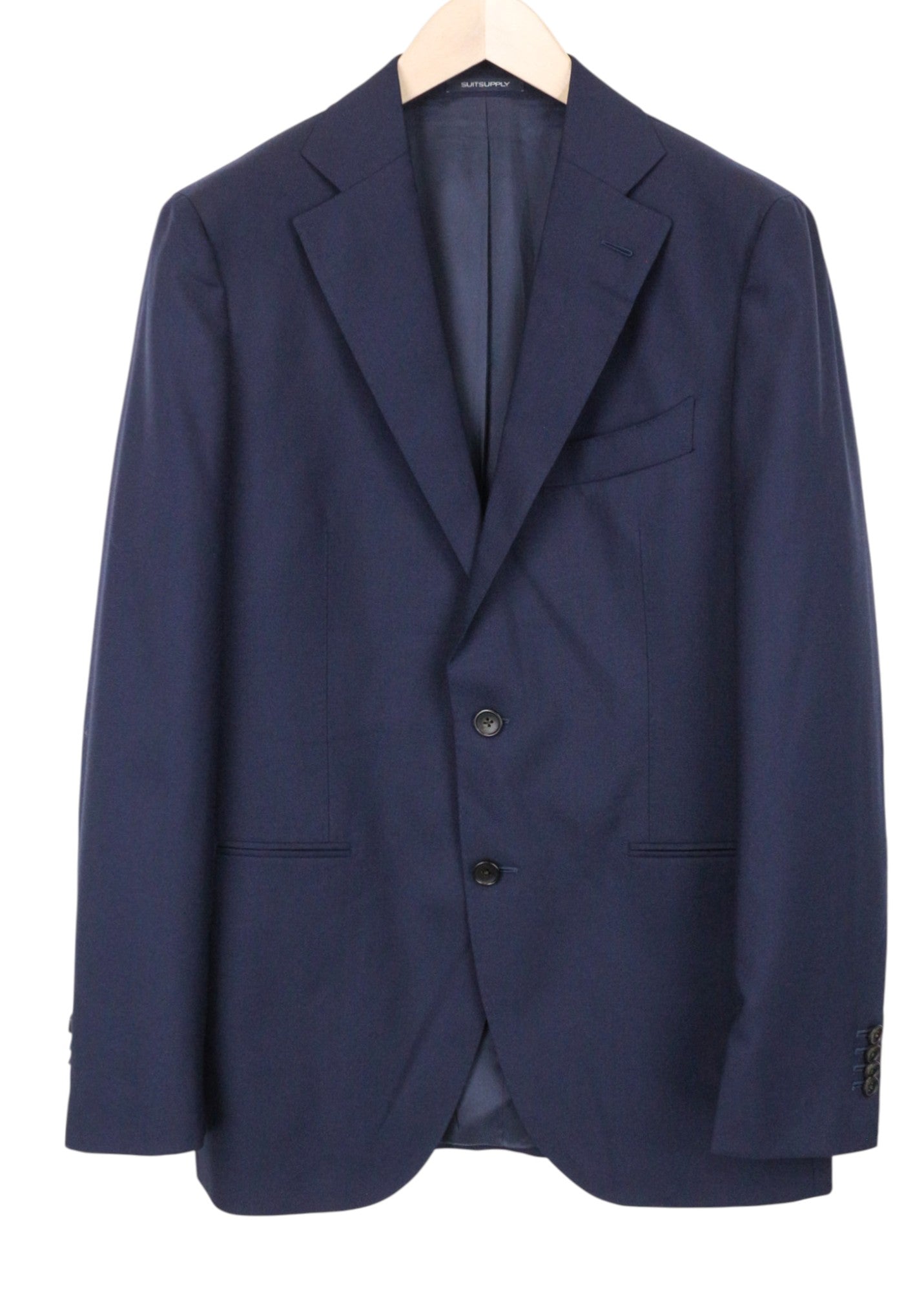 SUITSUPPLY La Spalla Men's Suit UK40R Blue Wool Lined Single-Breasted 2 Piece