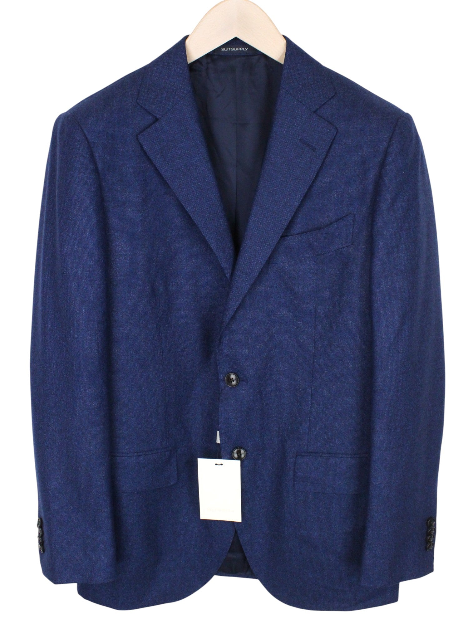 SUITSUPPLY Lazio Men's Suit UK38R Super 120s Blue Wool Slim 2-Piece Fit