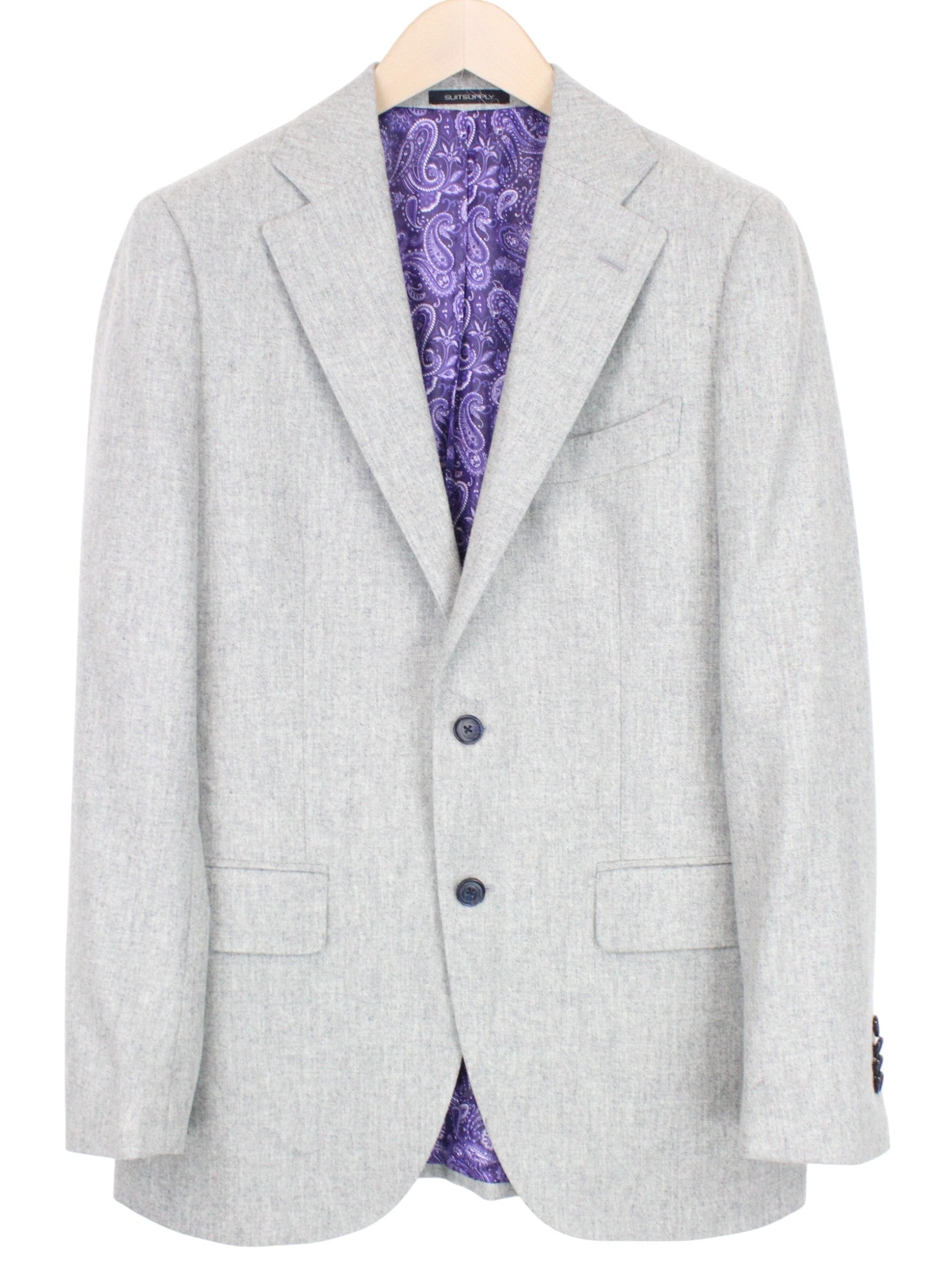 SUITSUPPLY La Spalla Men's Suit UK38R Grey Wool 2Pc Single-Breasted