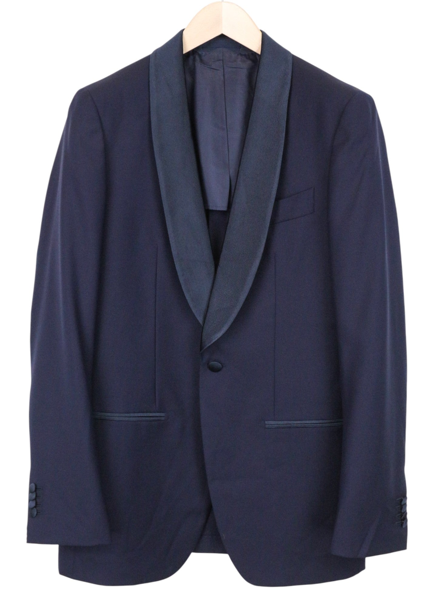 SUITSUPPLY Havana Tux Men's Suit UK38L Slim Blue 2 Piece Pure Wool Super 110s