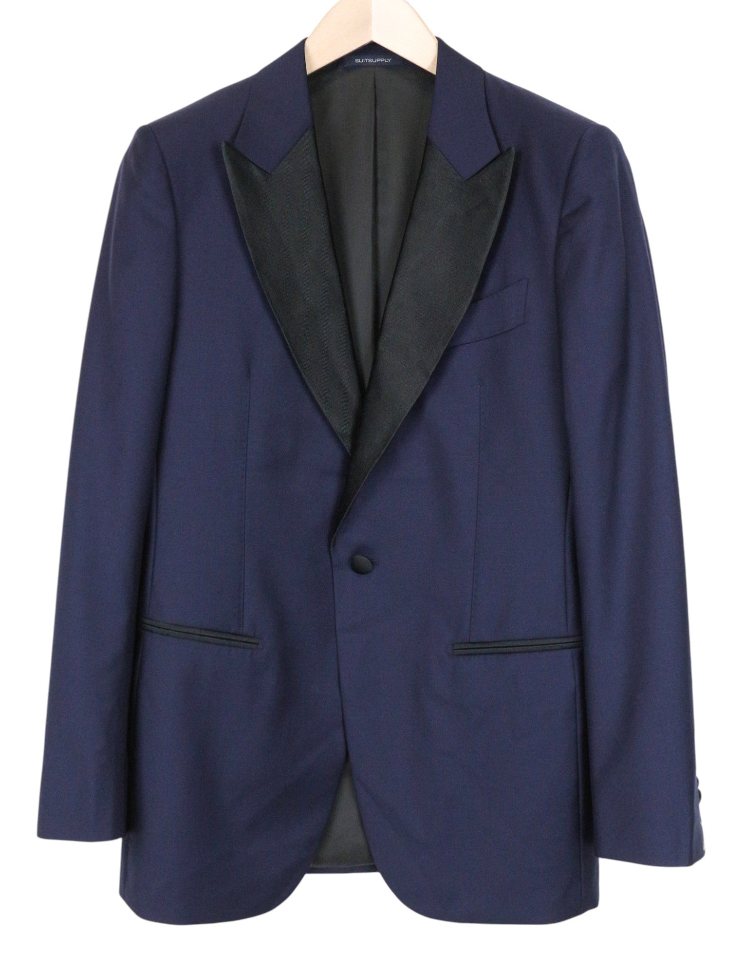 SUITSUPPLY Lazio Tuxedo Men's Suit UK36R Slim Fit Navy Super 130's Wool 3-Piece