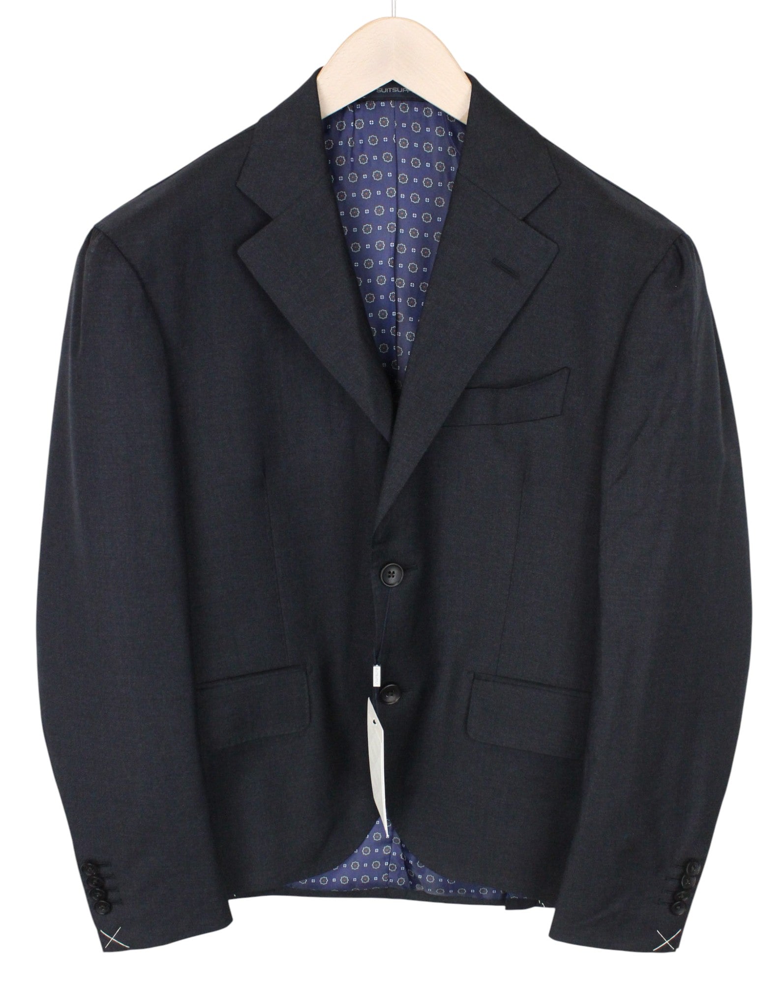 SUITSUPPLY La Spalla Men's Suit UK38S Grey Wool 2-Piece Classic Lined