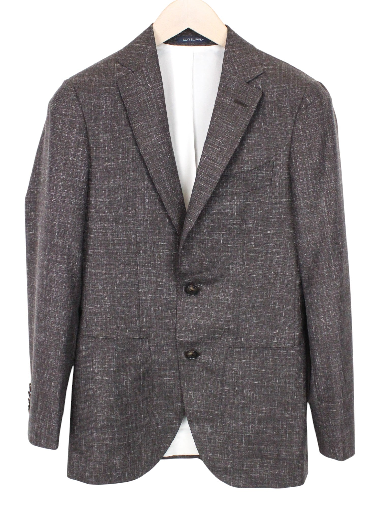 SUITSUPPLY La Spalla Men's UK30R Suit Classic Wool Silk Linen Brown 2 Piece