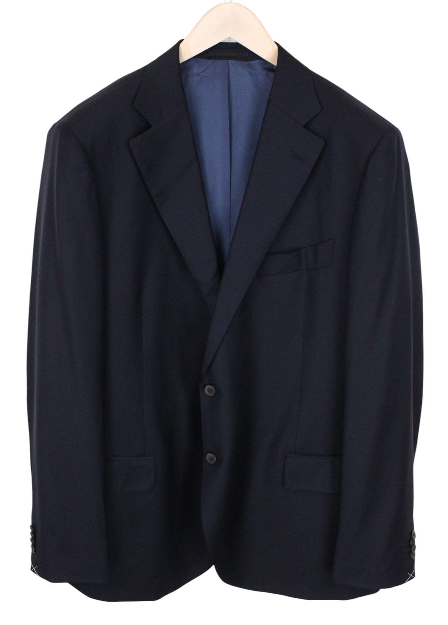 SUITSUPPLY Lazio Blueline Men's Suit UK52L Classic Navy Blue Wool 2-Piece