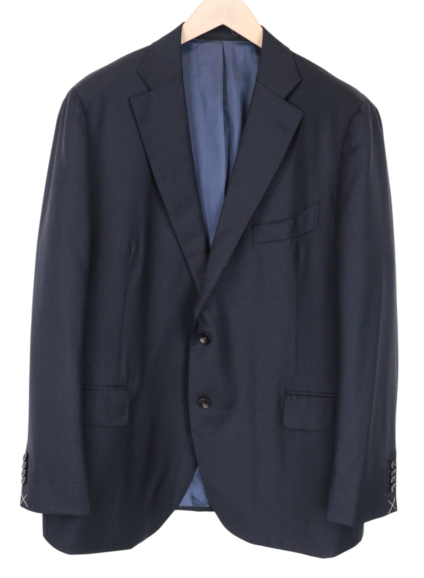 SUITSUPPLY Lazio Men's Suit UK38R Blue Slim Wool Check Mohair 2-Piece