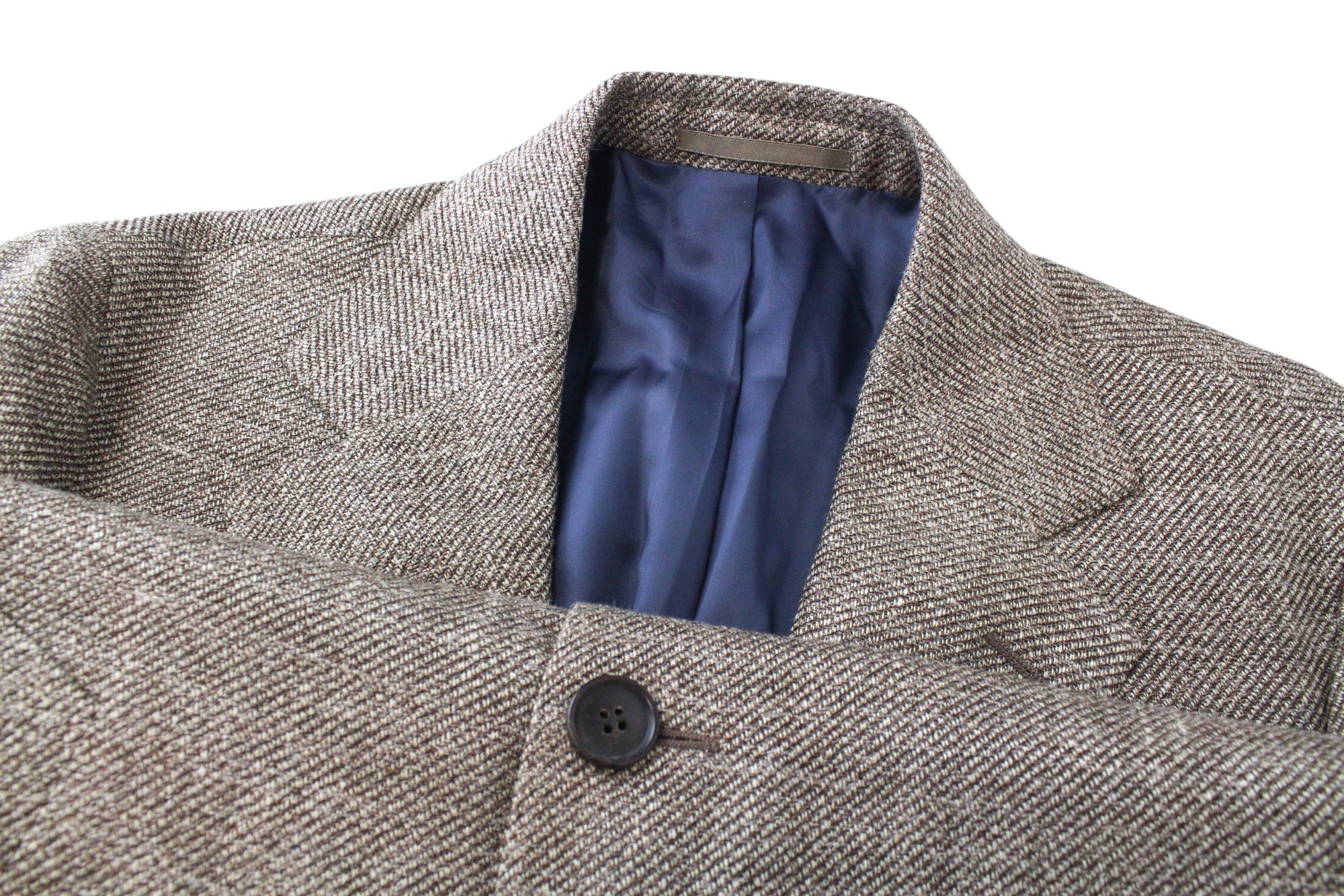 SUITSUPPLY Vicenza Coat Mens UK38R Wool Linen Silk  Brown Lined Classic