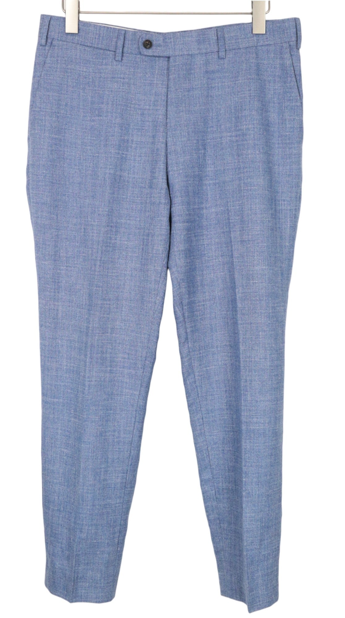 SUITSUPPLY Lazio Men's Suit UK38R Slim Blue Wool Silk Linen Classic 2-Piece