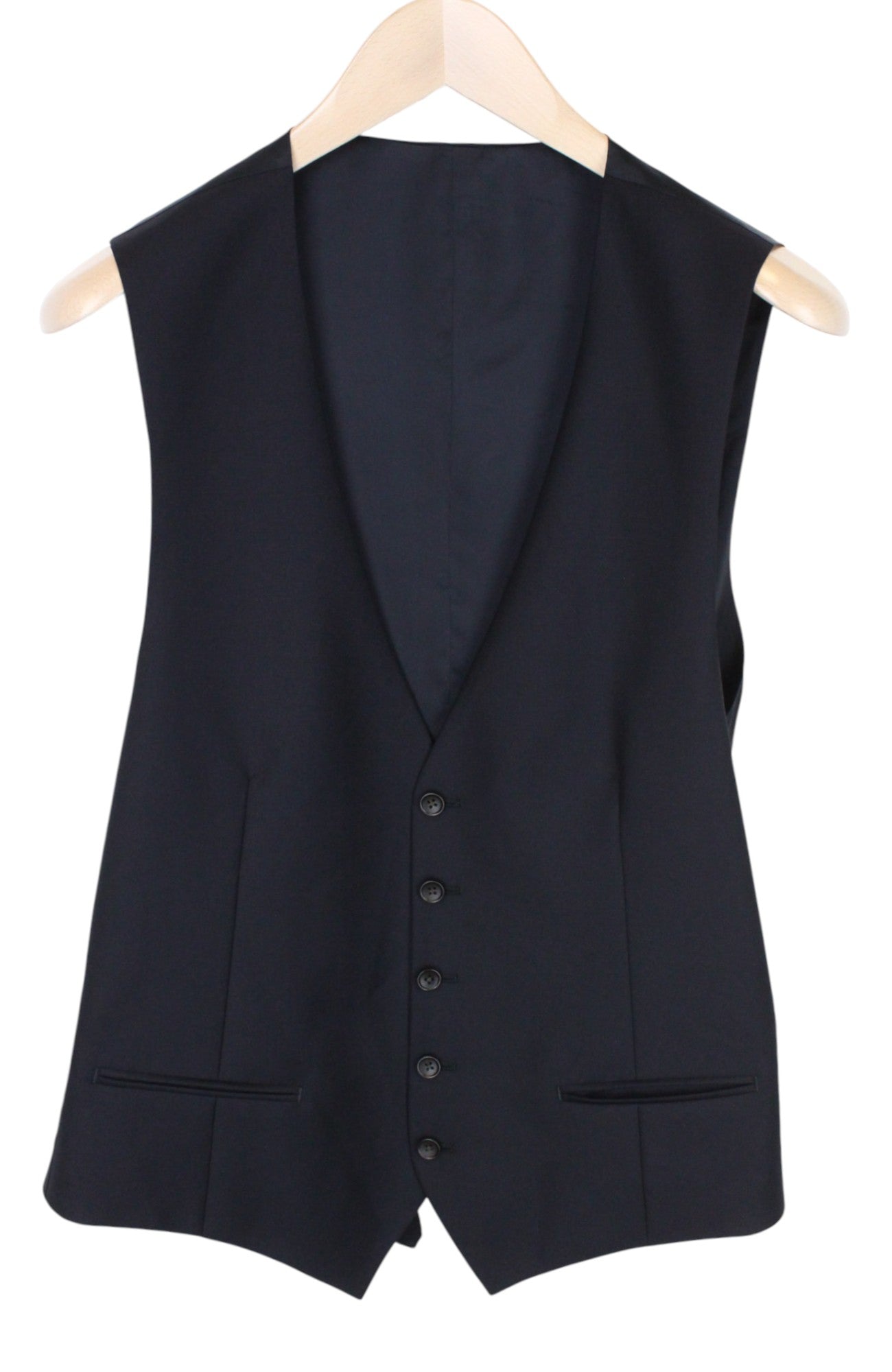 SUITSUPPLY Havana Peak Men's UK42L Blue Slim 3-Piece Super 110s Wool Suit