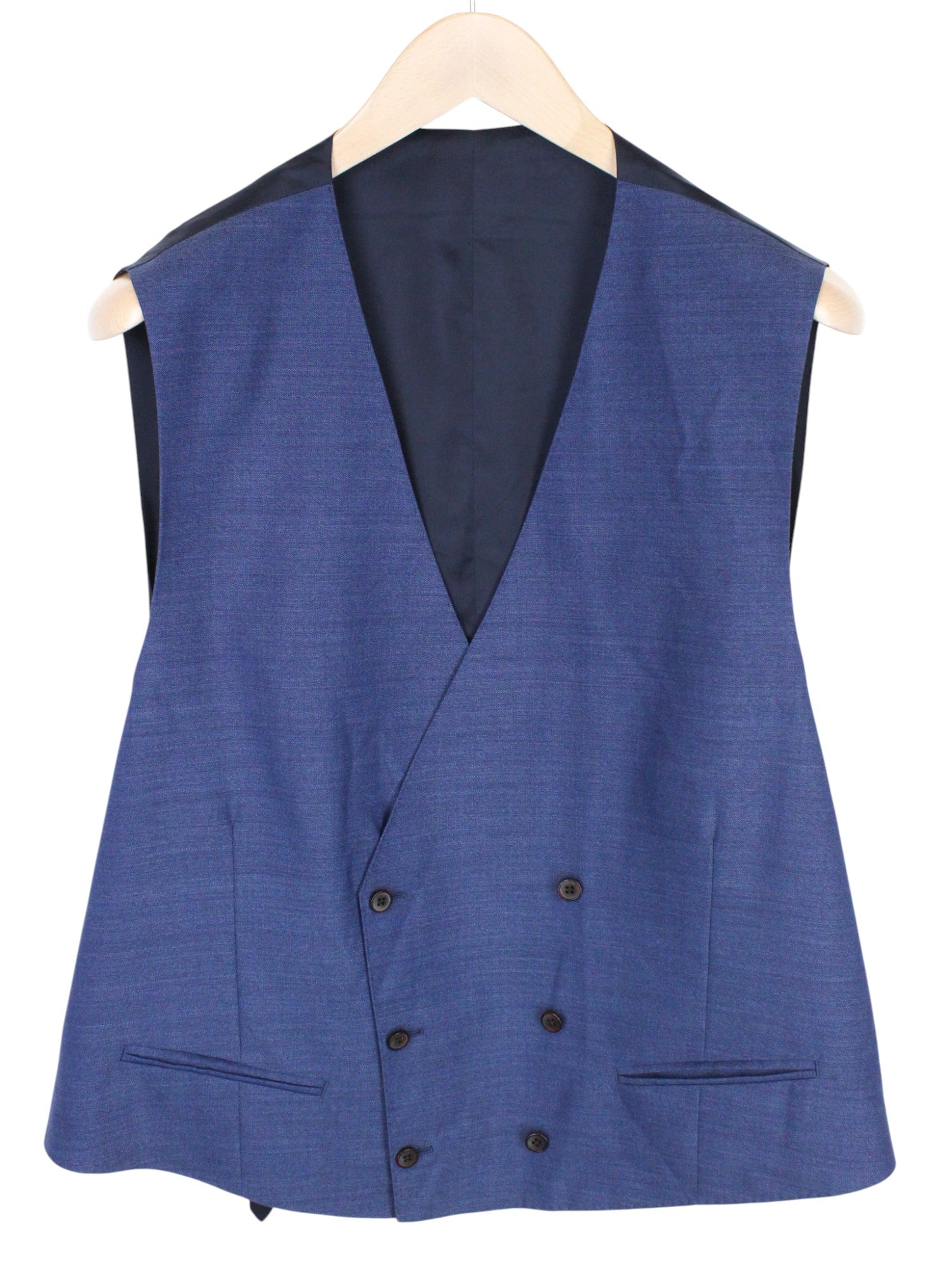 SUITSUPPLY La Spalla Men's Suit UK48R Blue 3-Piece Pure Wool Single-Breast