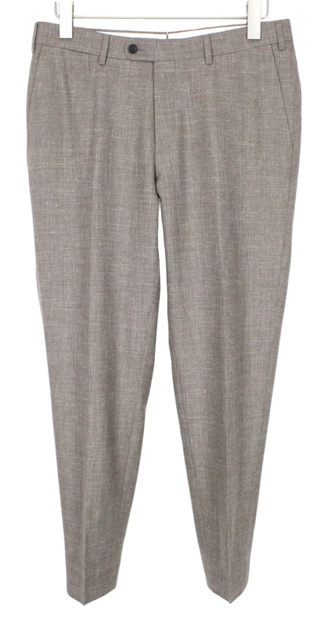 SUITSUPPLY La Spalla Men's UK44L Single-Breasted Brown Wool Silk Linen 2 Piece