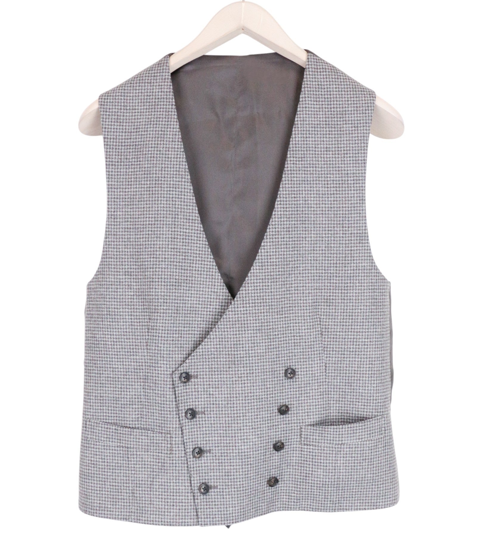 SUITSUPPLY Havana Patch Men's UK328R Grey Wool Cashmere 3-Piece Suit