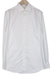 SUITSUPPLY Traveller Men's Formal Shirt 40/15 3/4 Slim White Cotton Long Sleeve