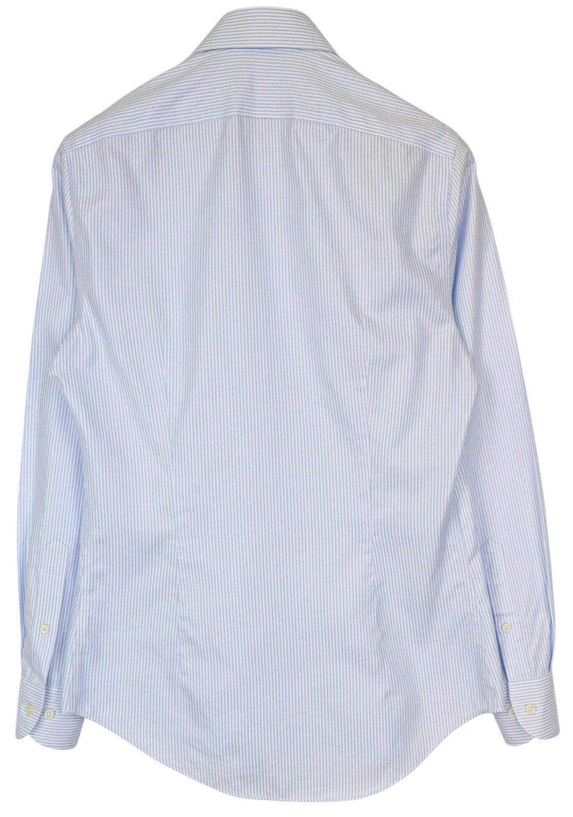 SUITSUPPLY Men's Formal Shirt 37/14 1/2 Extra Slim Light Blue Cotton Striped