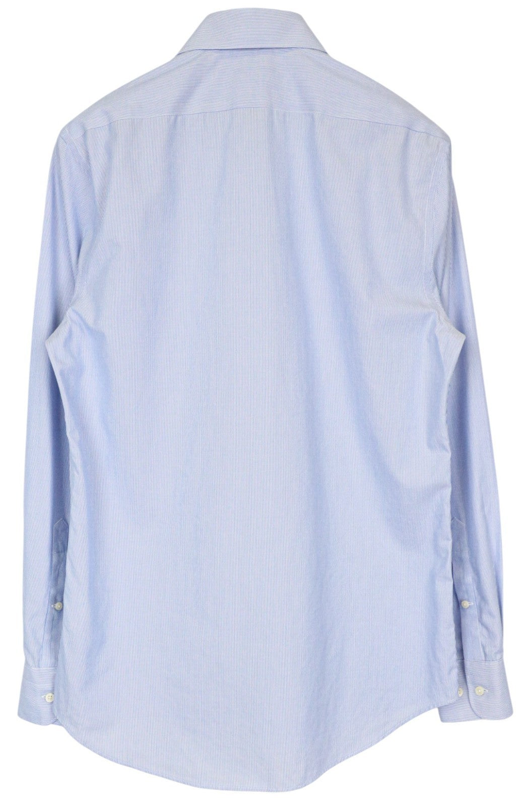 SUITSUPPLY Men's Formal Shirt 40/15 3/4 Extra Slim Blue Cotton Striped Classic