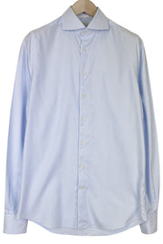 SUITSUPPLY Men's Formal Shirt 39L/15 1/2L Extra Slim Blue Pure Cotton Striped