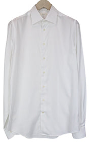 SUITSUPPLY Traveller Men's Formal Shirt 39L/15 1/2L Slim White Cotton Sleeve