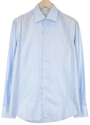 SUITSUPPLY Traveller Men's Formal Shirt 39L/15 1/2L Slim Blue Cotton Sleeve