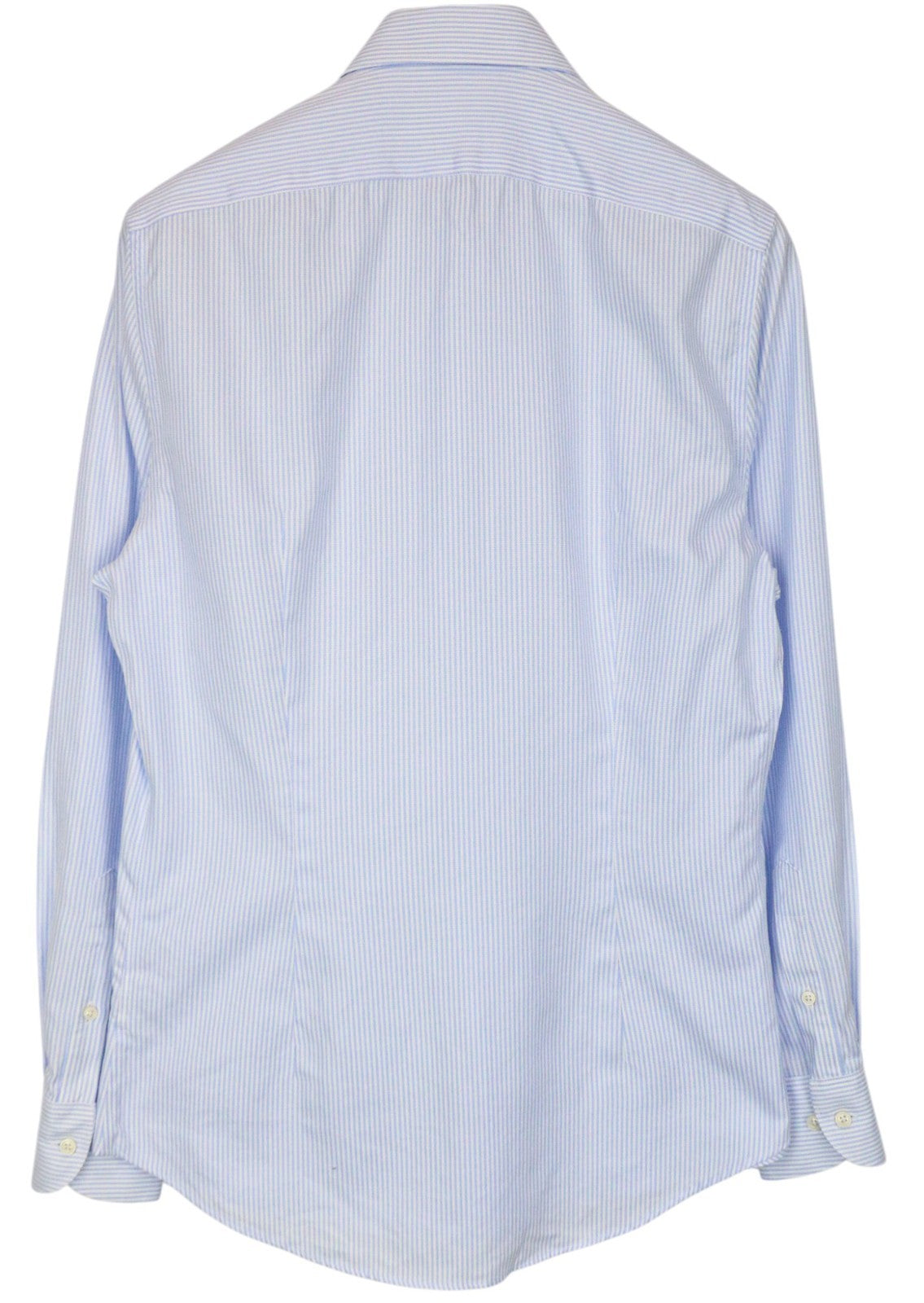 SUITSUPPLY Men's Formal Shirt 39/15 1/2 Extra Slim Blue Cotton Striped Sleeve