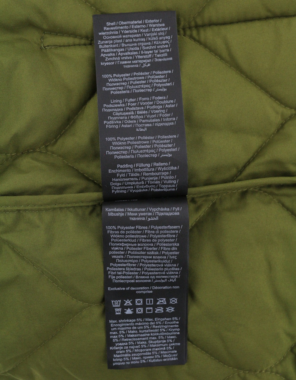 VILA Butta Collar Women Jacket EU38 Green Oversize Padded Quilted Lightweight