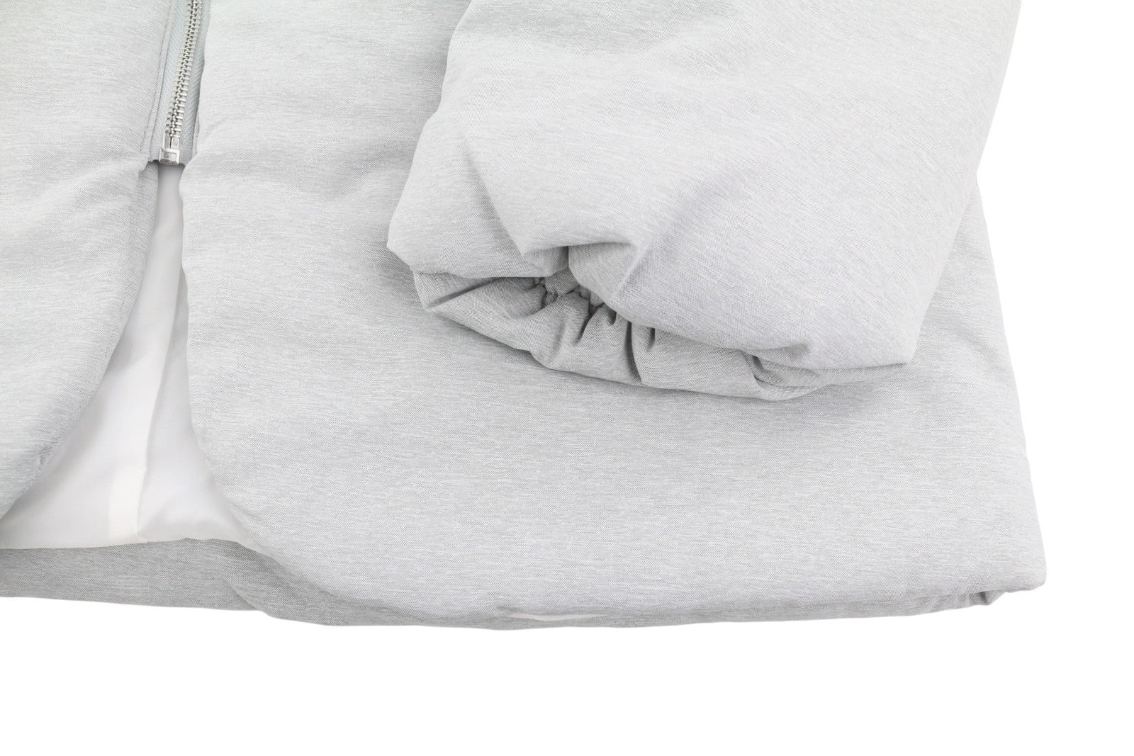 NA-KD Melange Padded Drawstring Women Jacket EU38 Grey Spread Padded Full Zip