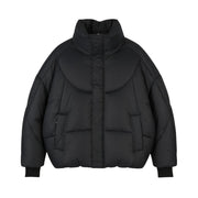 JJXX Jack&Jones Saga Nylon Quilted Women Jacket XL Black Oversized Hidden Hood