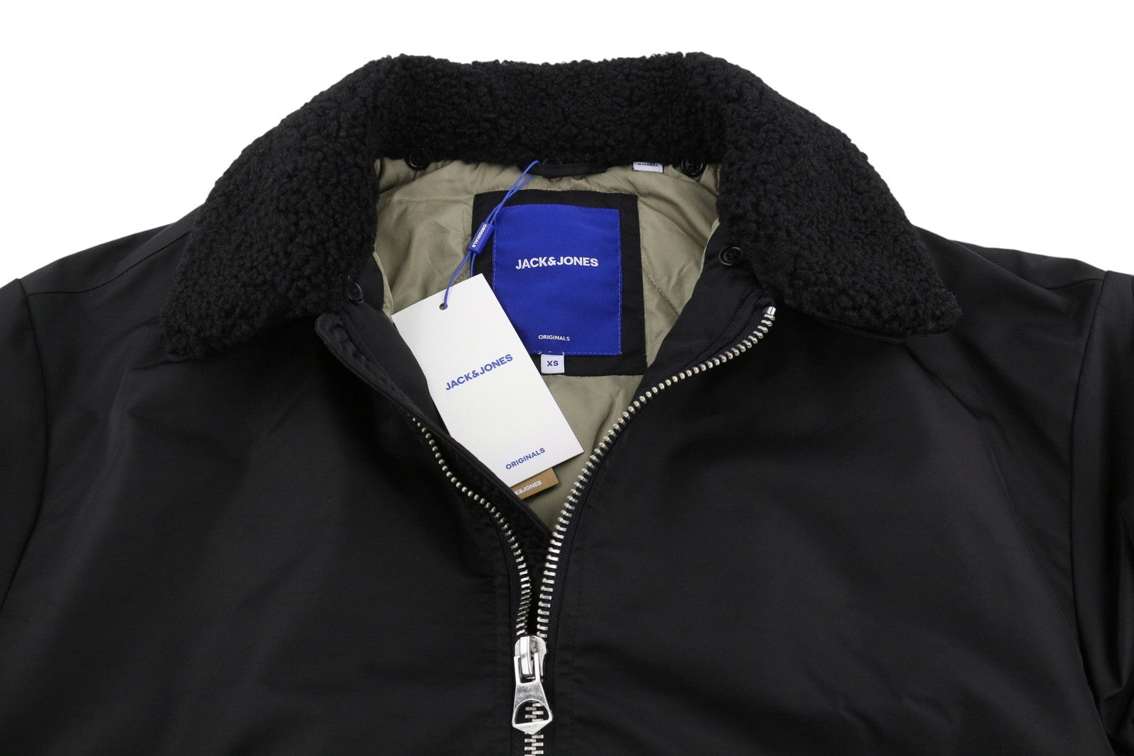 JACK & JONES Jorqueens Bomber Men Jacket XS Black Oversized Padded Full Zip