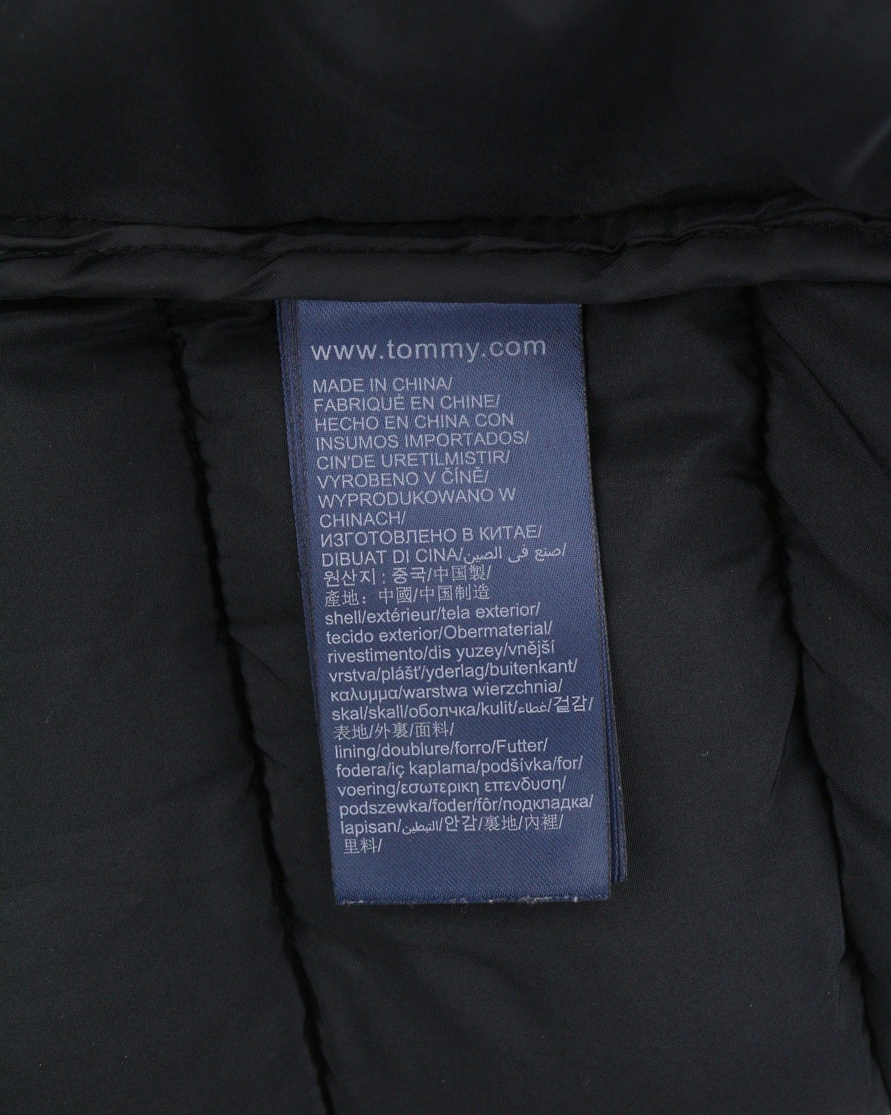 TOMMY HILFIGER Flag Back Alaska Puffer Men Jacket XL Dark Navy Padded RRP279