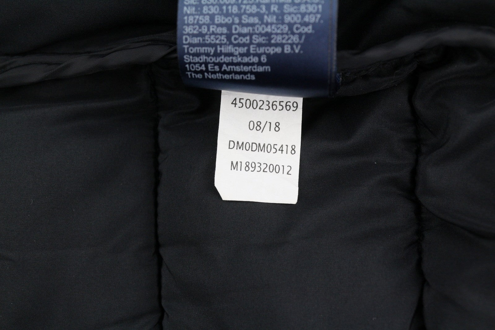 TOMMY HILFIGER Flag Back Alaska Puffer Men Jacket XL Dark Navy Padded RRP279