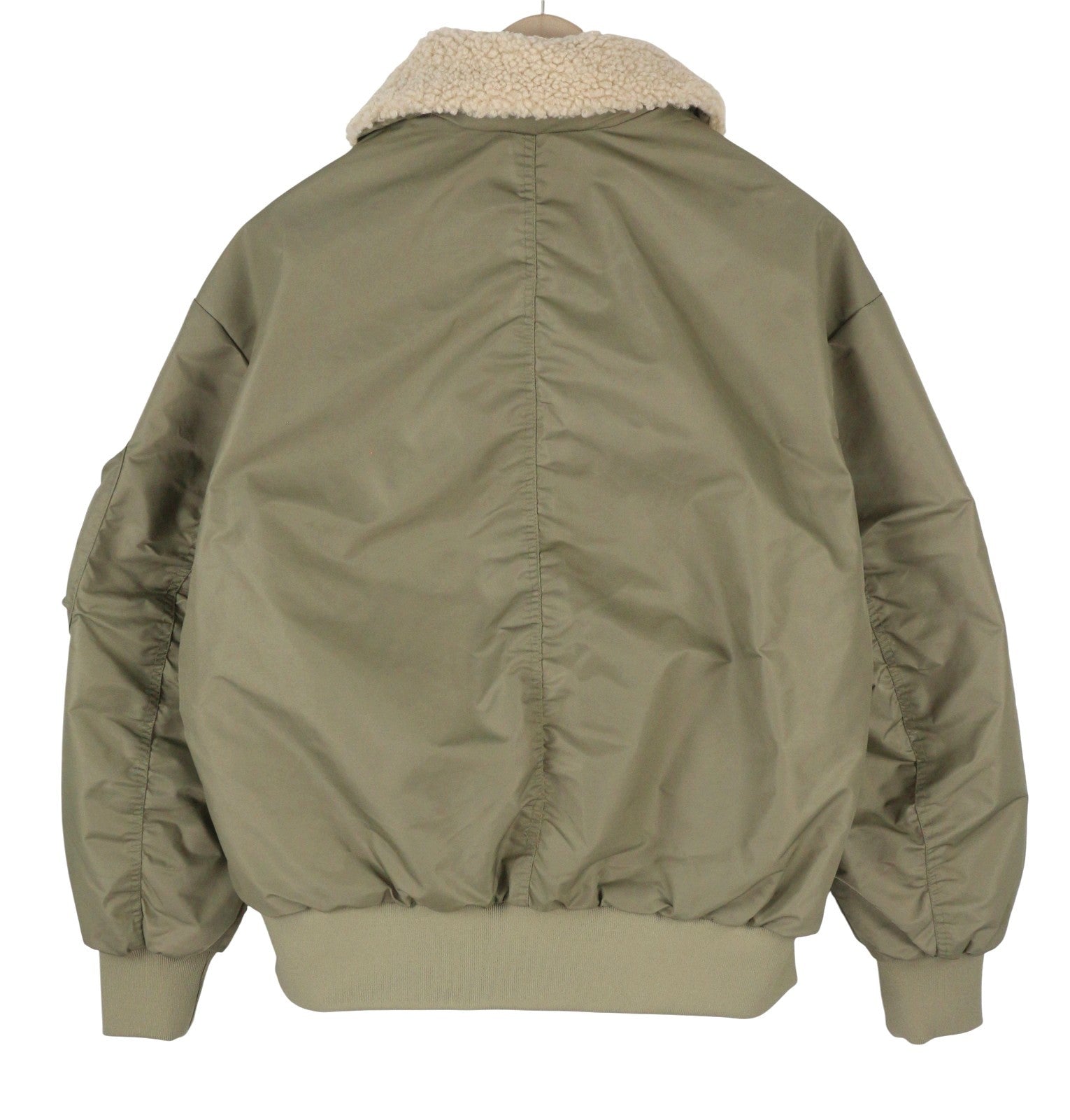 JACK & JONES Jorqueens Bomber Men Jacket M Silver Sage Oversized Padded Full Zip