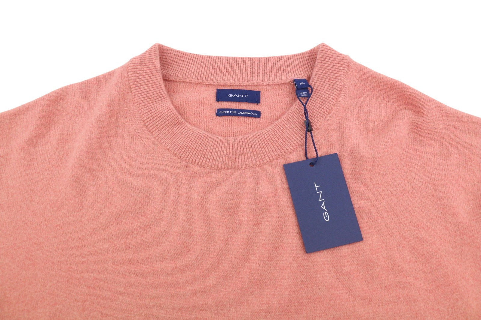 GANT Superfine Lambswool C-Neck Women Jumper XL Terracotta Pink Melange Pullover