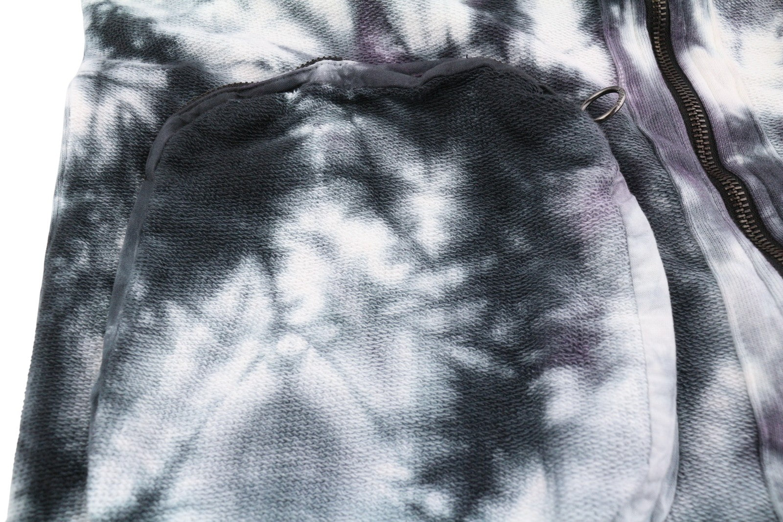 SIKSILK x Aoki Utility Men Waistcoat XS Tie Dye Black White Patch Pocket Vest