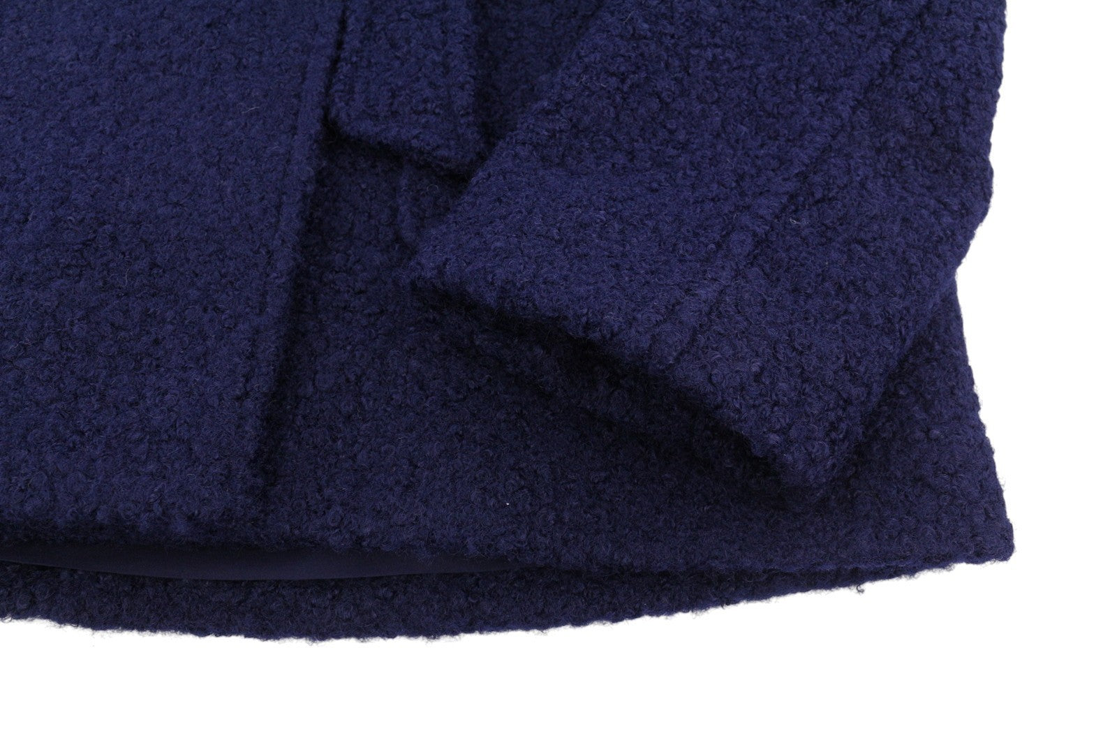 ONLY Dana Fame Wrap Women Coat XS Evening Blue Notch Lapel Belted Snap Buttons