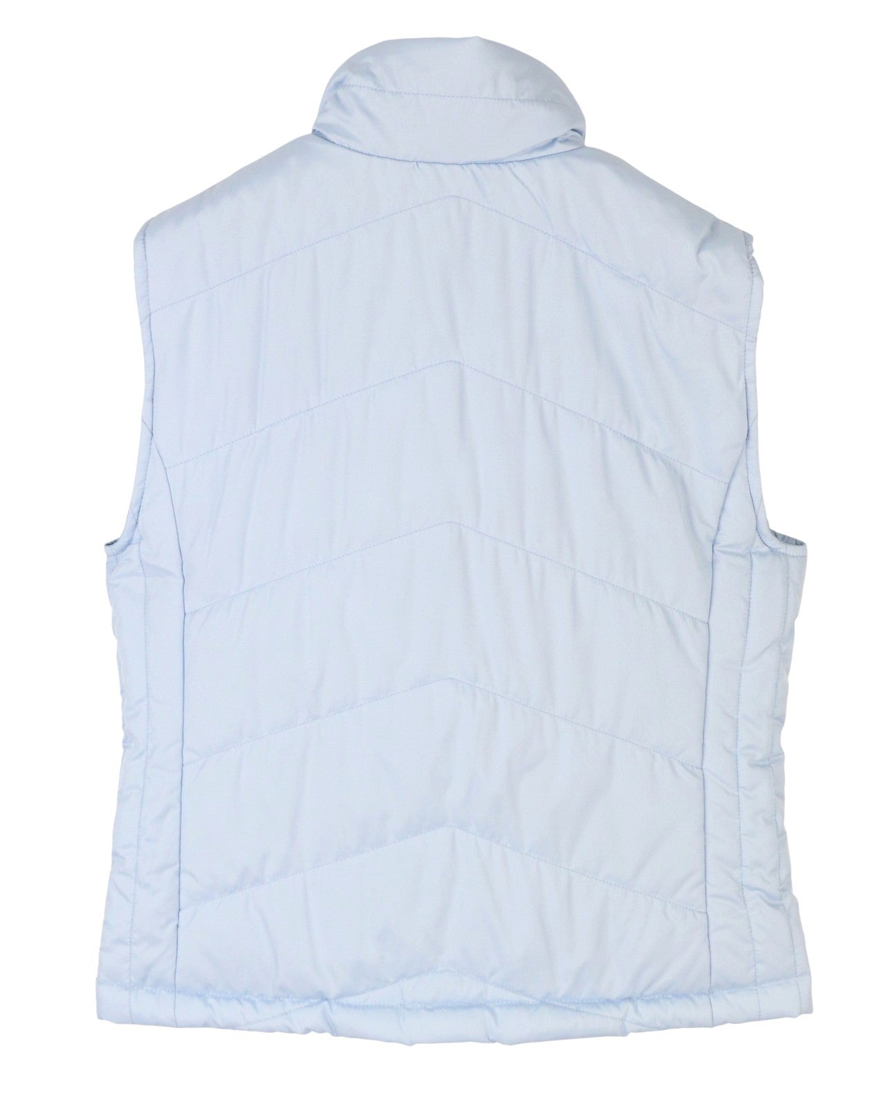 ONLY Nicole Quilt Women Waistcoat S Light Blue Padded High Neck Full Zip Vest