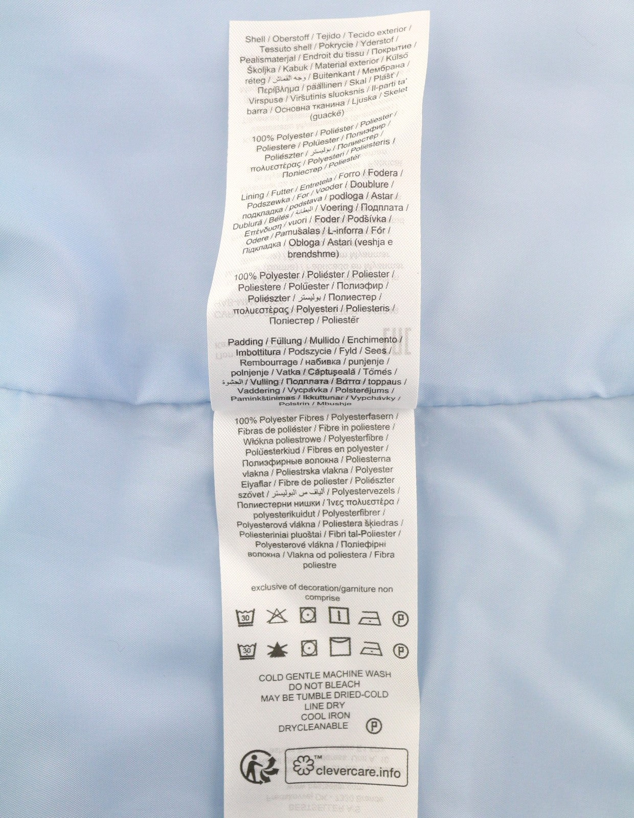 ONLY Nicole Quilt Women Waistcoat S Light Blue Padded High Neck Full Zip Vest