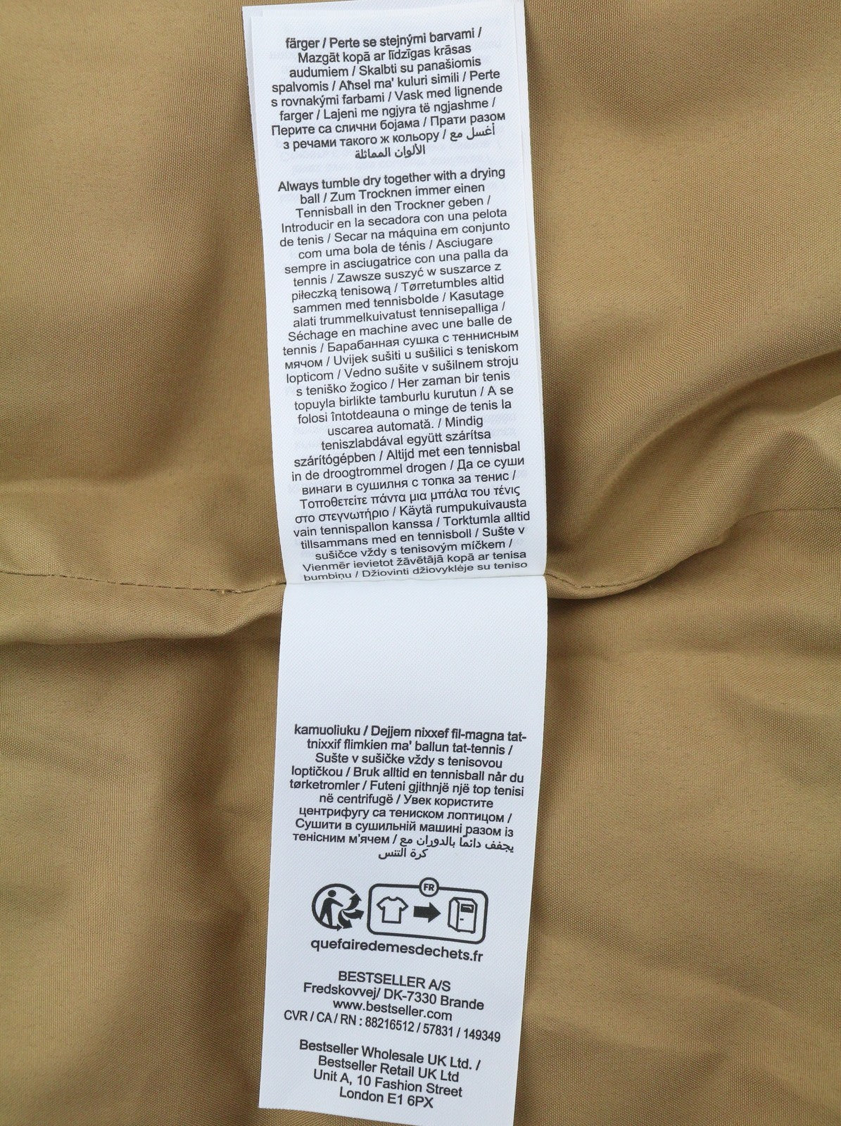 YAS Roberta Padded Women Waistcoat M Brown Quilted High Neck Full Zip Vest