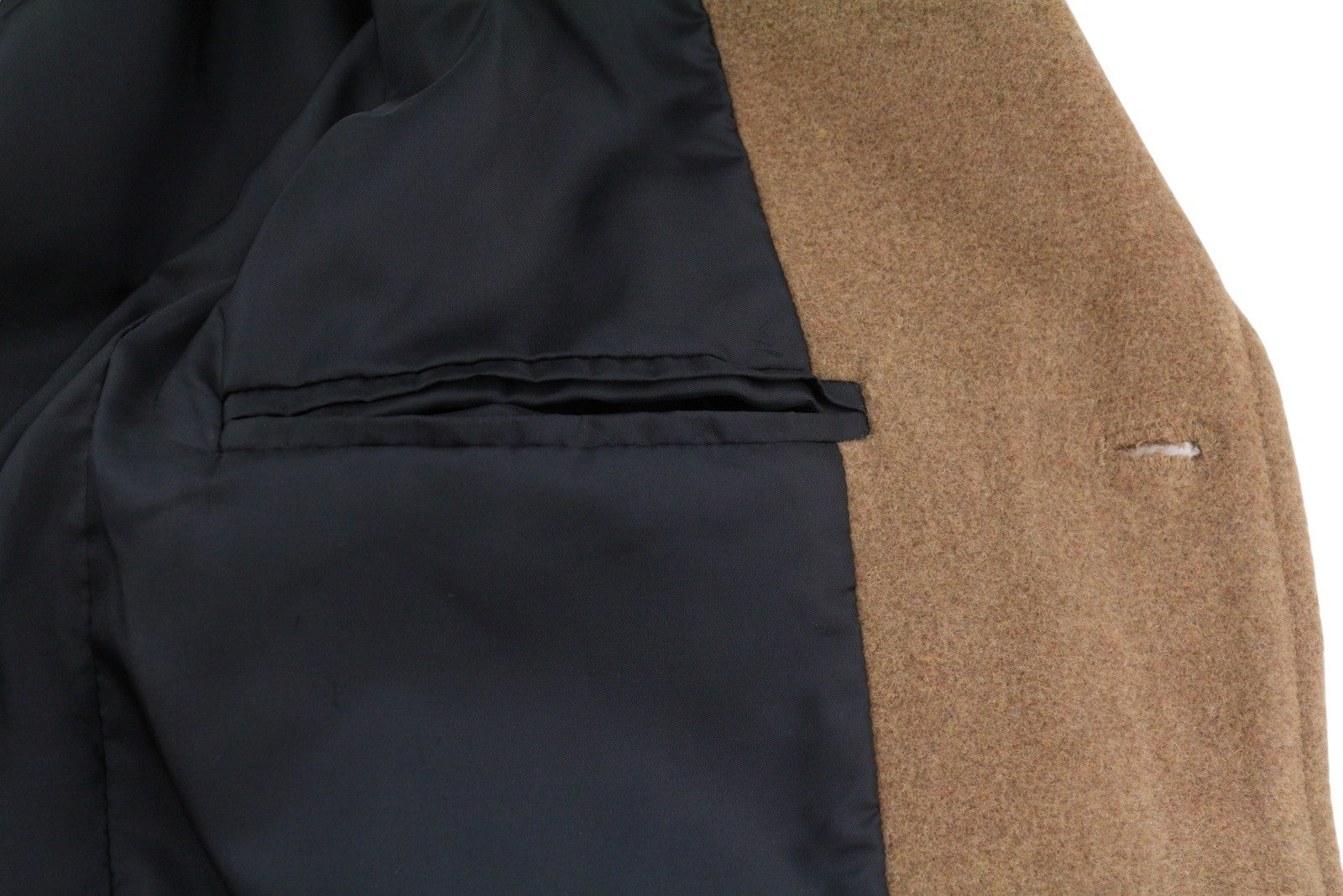 ONLY & SONS Justin Wool Men Coat S Brown Melange Button-Up Notch Mid-Length