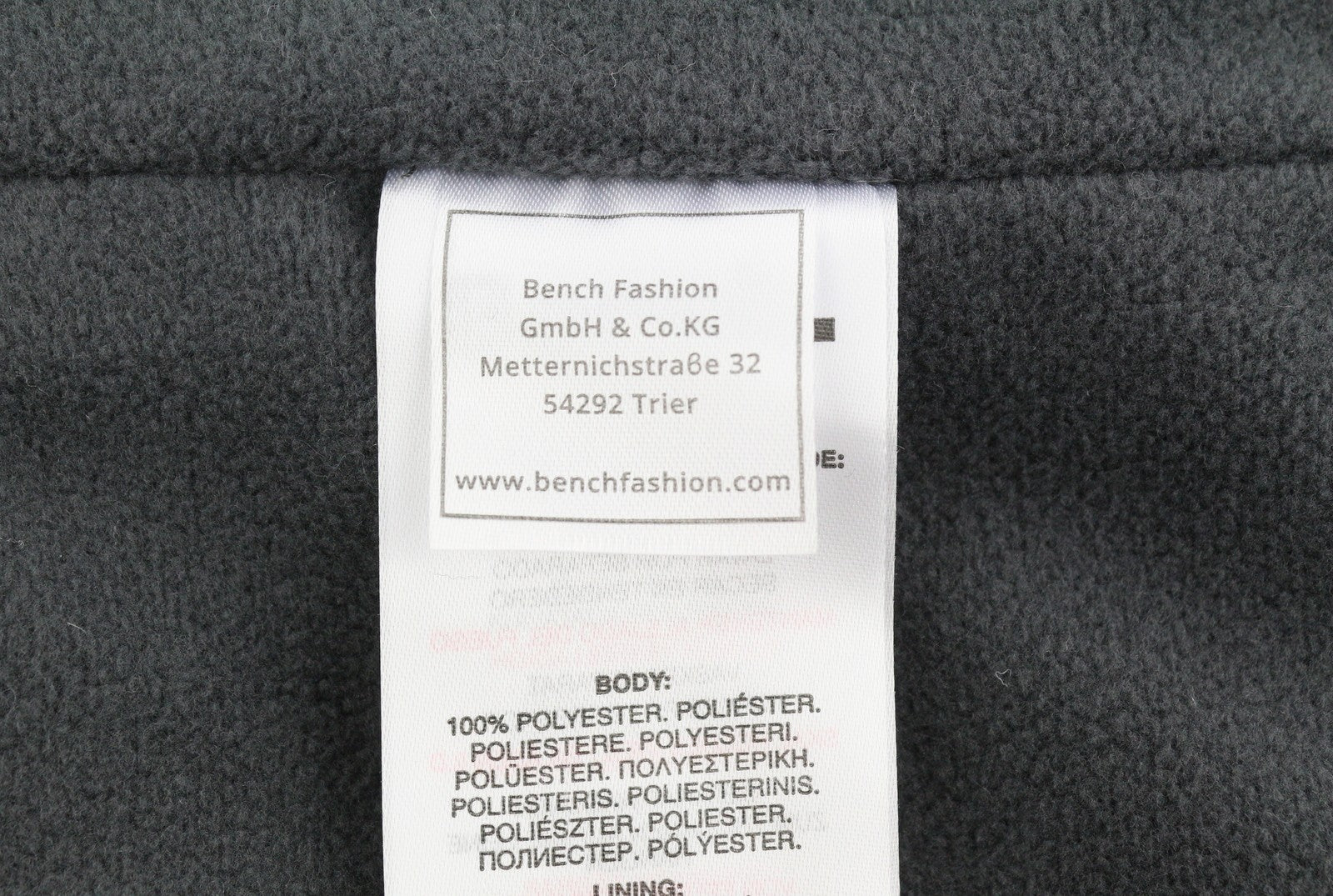 BENCH Detta Men Jacket XL Grey Padded Quilted Removable Hood Full Zip Sherpa