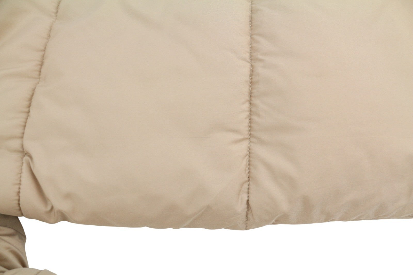 PIECES Louie Short Puffer Women Jacket S Silver Mink Padded Quilted Hooded Zip