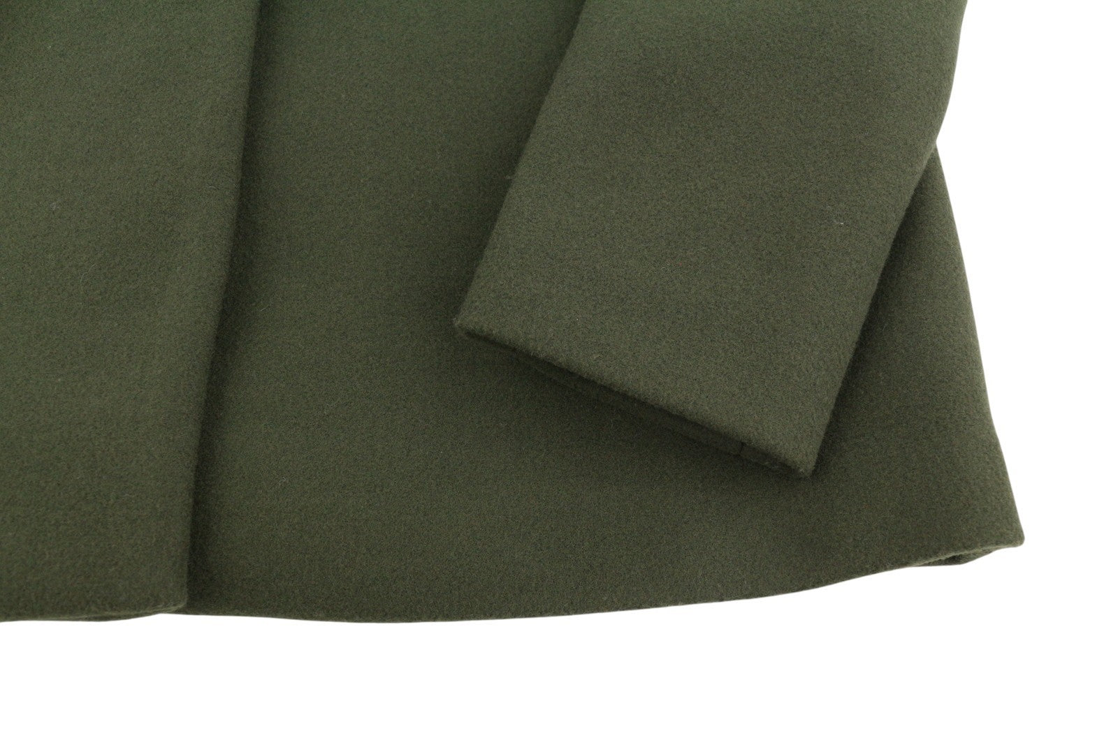 VILA Jully Women Coat EU36 Green Notch Lapel Button-Up Lined Mid-Length