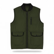 COST:BART CBTino Men Waistcoat XL Forest Night Green Padded Patch Pockets Vest