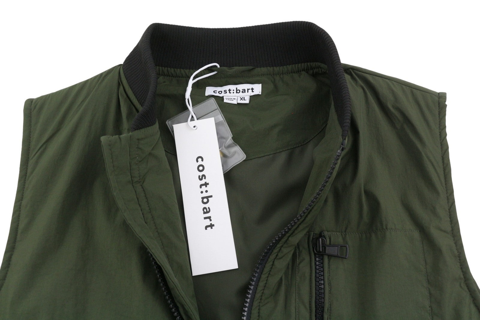 COST:BART CBTino Men Waistcoat XL Forest Night Green Padded Patch Pockets Vest