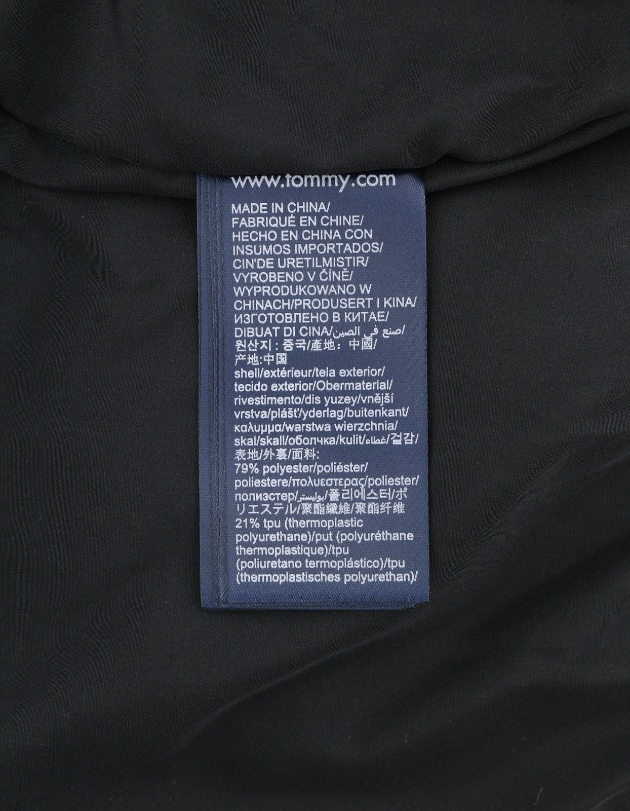 TOMMY HILFIGER Oversize Fashion Puffer Women Jacket L Black Duck Down RRP289